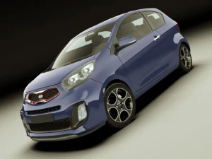 kia picanto sport 2012 3door 3D Model