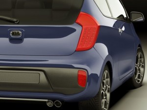 kia picanto sport 2012 3door 3D-Modell