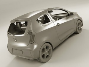kia picanto sport 2012 3door 3D-Modell