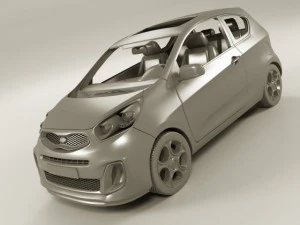 kia picanto sport 2012 3door 3D Model