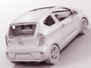 kia picanto sport 2012 3door 3D-Modell