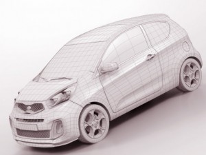kia picanto sport 2012 3door 3D-Modell