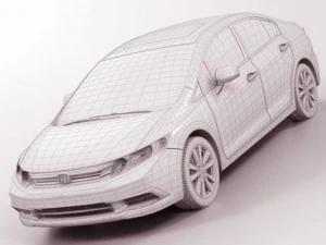 honda civic sedan 2012 3D Model