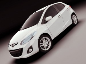 mazda 2 2011 3D Модель