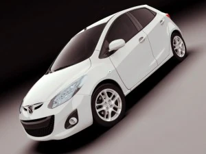 mazda 2 2011 3D Model