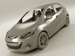 mazda 2 2011 3D Модель