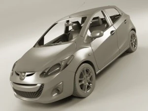 mazda 2 2011 3D Model