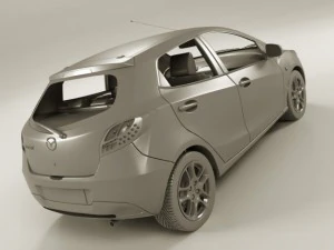 mazda 2 2011 3D Model