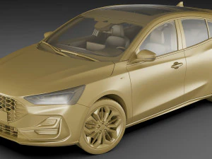 focus hatchback 2022 3D Model