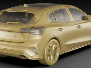 focus hatchback 2022 3D Model
