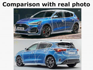 focus hatchback 2022 3D Model