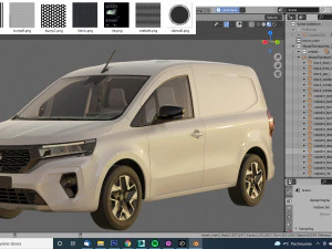 furgone Nissan Townstar e furgone ev Modello 3D