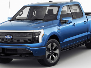Electric Pickup F-150 2022 Lightning 3D 模型