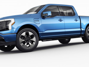Electric Pickup F-150 2022 Lightning 3D 模型