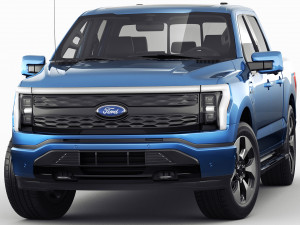 Electric Pickup F-150 2022 Lightning 3D 模型