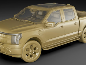 Electric Pickup F-150 2022 Lightning 3D 模型