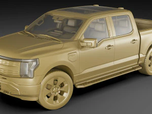 Electric Pickup F-150 2022 Lightning 3D Model