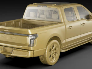 Electric Pickup F-150 2022 Lightning 3D Model
