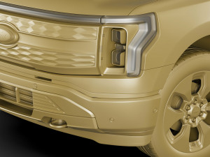 Electric Pickup F-150 2022 Lightning 3D 模型
