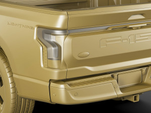 Electric Pickup F-150 2022 Lightning 3D 模型