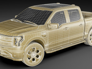 Electric Pickup F-150 2022 Lightning 3D 模型
