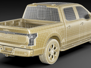 Electric Pickup F-150 2022 Lightning 3D 模型