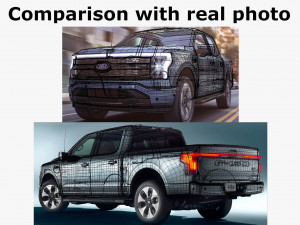 Electric Pickup F-150 2022 Lightning 3D 模型