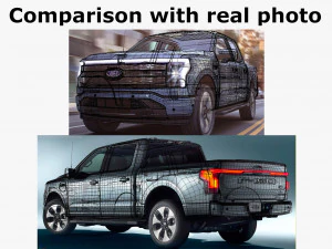 Electric Pickup F-150 2022 Lightning 3D Model