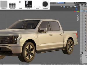Electric Pickup F-150 2022 Lightning 3D 模型