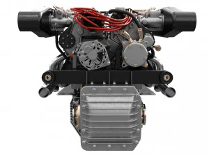 V12 engine with gearbox 3D Model