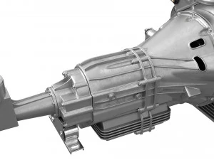 V12 engine with gearbox 3D Model
