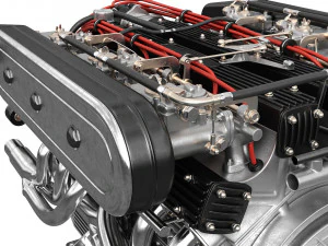 V12 engine with gearbox 3D Model