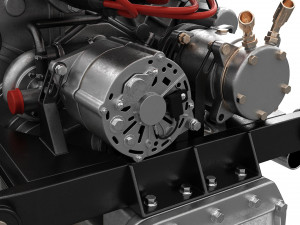 V12 engine with gearbox 3D 模型