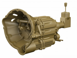 V12 engine with gearbox 3D 模型