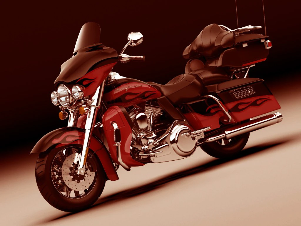 harley davidson electra cvo 2011 3D Model .c4d .max .obj .3ds .fbx .stl .blend