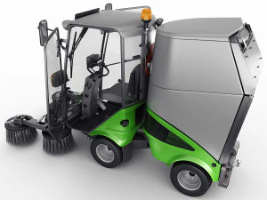 Compact Street Sweeper 3D Model