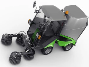 Compact Street Sweeper 3D Model