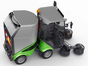 Compact Street Sweeper 3D Model