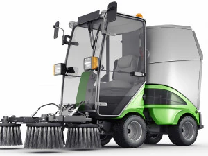 Compact Street Sweeper 3D Model