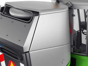 Compact Street Sweeper 3D Model