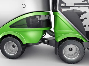 Compact Street Sweeper 3D Model