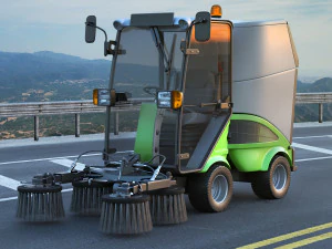 Compact Street Sweeper 3D Model