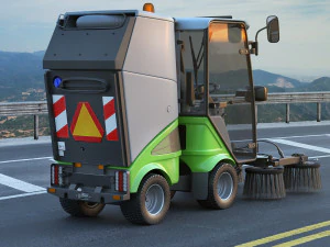 Compact Street Sweeper 3D Model