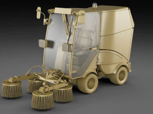 Compact Street Sweeper 3D Model