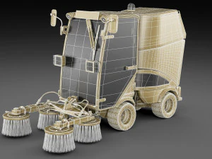 Compact Street Sweeper 3D Model