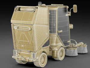Compact Street Sweeper 3D Model