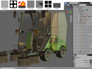 Compact Street Sweeper 3D Model