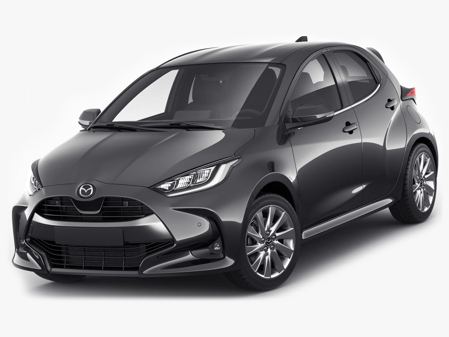 Mazda 2 hybrid 2022 3D Model .c4d .max .obj .3ds .fbx .stl .blend 
