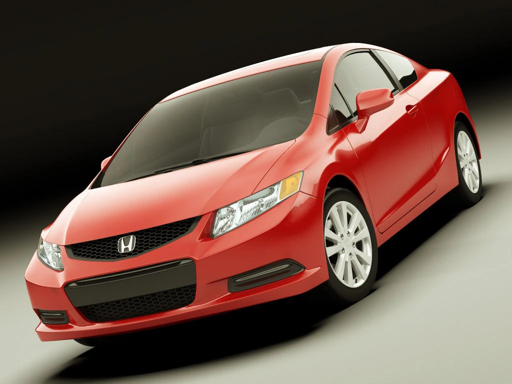 honda civic coupe 2012 3D Model .c4d .max .obj .3ds .fbx .stl .blend 