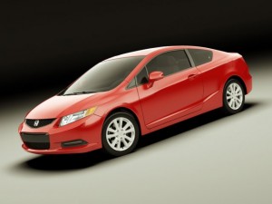 honda civic coupe 2012 Modèle 3D
